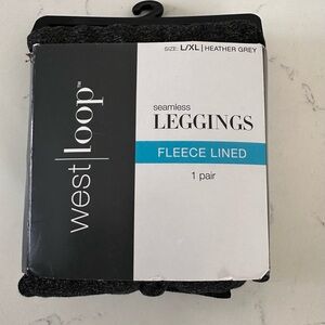 🖤 West Loop Seamless Fleece-Lined Leggings – Heather Grey (L/XL) 🖤 NEW